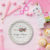 Rustikale Bohemisch Feathers Arrow Hochzeitsempfeh Pappteller (Party)