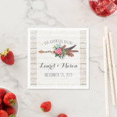 Rustikale Bohemisch Feathers Arrow Hochzeitsempfeh Serviette (Beispiel)