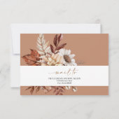 Rustikale Bohemisch Terracotta Herbst UAWG Einladung (Rückseite)