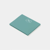 Rustikale Bohemische Antler Foliage | Monogramm Post-it Klebezettel (angewinkelt)