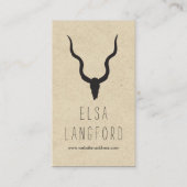 Rustikale, Bohemische Antlerkarte Visitenkarte (Vorderseite)
