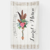 Rustikale Bohemische Arrow Hochzeiten Herzlichen G Banner (Vertikal)