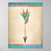Rustikale Bohemische Arrow Poster (Vorne)