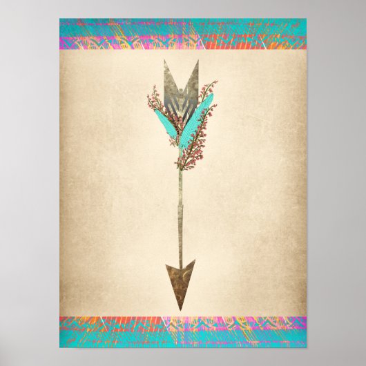 Rustikale Bohemische Arrow Poster (Vorne)