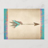 Rustikale Bohemische Arrow Postkarte (Vorderseite)