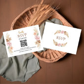 Rustikale Bohemische Blumenzitterung RSVP-Karte RSVP Karte