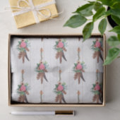 Rustikale Bohemische Federn und Rose Arrow Wedding Seidenpapier (Geschenk)