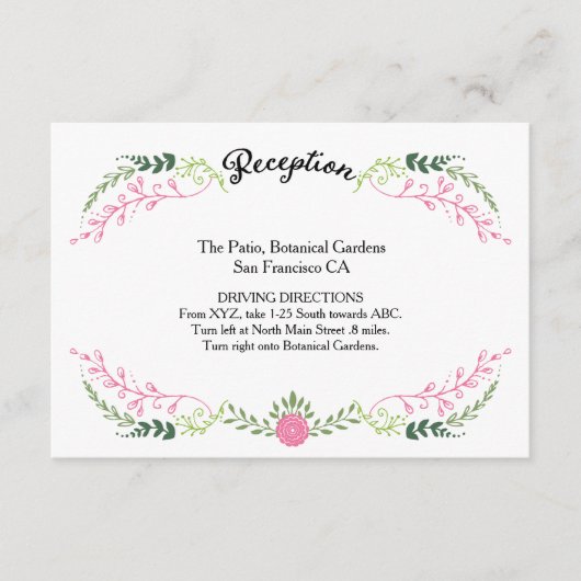 Rustikale Bohemische Frühjahrsfolienfeier Begleitkarte (Vorderseite)