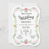 Rustikale Bohemische Frühjahrsfolienfeier Einladung (Vorderseite)