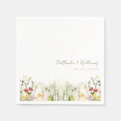 Rustikale Bohemische Grüne Personalisierte Hochzei Serviette (Vorderseite)