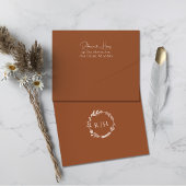 Rustikale Bohemische Herbst/Herbst QR-Hochzeit All In One Einladung