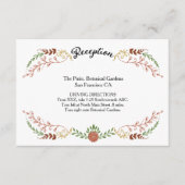 Rustikale Bohemische Herbstblumenzeremonie Begleitkarte (Vorderseite)