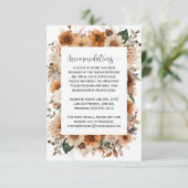 Rustikale Bohemische Herbstblütenhochzeit | Begleitkarte (Stehend Vorderseite)