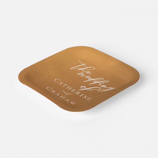 Rustikale Bohemische Hochzeit Pappteller (Gewinkelt)