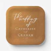 Rustikale Bohemische Hochzeit Pappteller (Vorderseite)