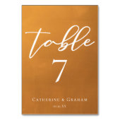 Rustikale Bohemische Hochzeit Tischnummer (Rückseite)