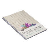 Rustikale Bohemische Kristalle & Arrow Wasserfarbe Notizblock (Rechte Seite)