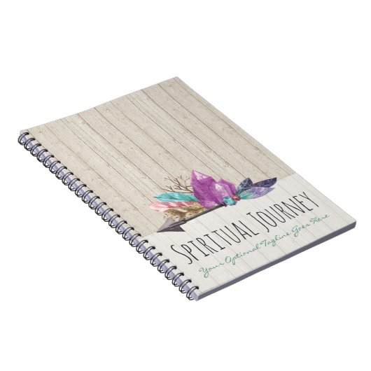 Rustikale Bohemische Kristalle & Arrow Wasserfarbe Notizblock (Rechte Seite)