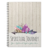 Rustikale Bohemische Kristalle & Arrow Wasserfarbe Notizblock (Vorderseite)