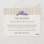 Rustikale Bohemische Kristalle & Arrow Wasserfarbe Postkarte (Rückseite)