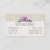 Rustikale Bohemische Kristalle & Arrow Wasserfarbe Visitenkarte (Rückseite)