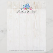 Rustikale Bohemische Kristallsteine und Arrow Wass Briefbogen (Vorderseite)