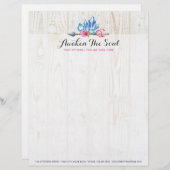 Rustikale Bohemische Kristallsteine und Arrow Wass Briefbogen (Vorne/Hinten)