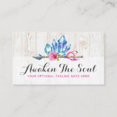 Rustikale Bohemische Kristallsteine und Arrow Wass Visitenkarte (Vorderseite)