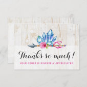 Rustikale Bohemische Kristallwaren & Arrow Vielen  Dankeskarte (Vorne/Hinten)