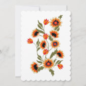 Rustikale Bohemische skandinavische Volkshochzeit Einladung (Rückseite)