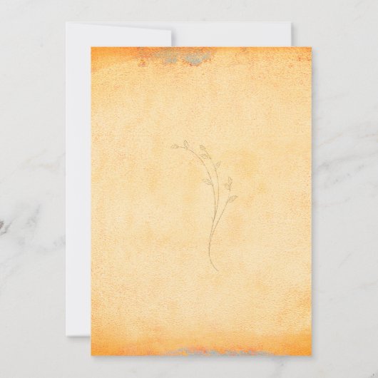 Rustikale Bohemische Sonnenblumenhochzeit Einladung (Rückseite)