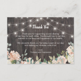 Rustikale Bohemische String Lights Floral Vielen D Dankeskarte