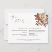 Rustikale Bohemische Terracotta - Flora Karte (Vorderseite)