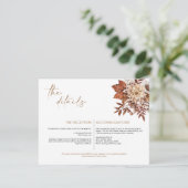 Rustikale Bohemische Terracotta - Flora Karte (Stehend Vorderseite)