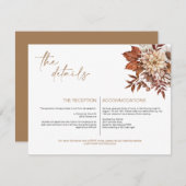 Rustikale Bohemische Terracotta - Flora Karte (Vorne/Hinten)