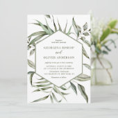 Rustikale Bohemische Wasserfarbenwelt Herbsthochze Einladung (Stehend Vorderseite)