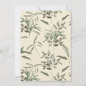 Rustikale Bohemische Wasserfarbenwelt Herbsthochze Einladung (Rückseite)