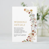 Rustikale Bohemische Wildblume Garten Hochzeiten D Begleitkarte (Stehend Vorderseite)