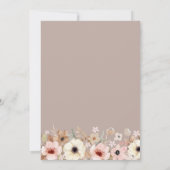 rustikale böhmische Blüte Moderne erste heilige Ko Einladung (Rückseite)