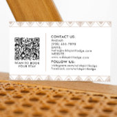 Rustikale Boho Antlers, Feathers Beads Floral Trib Visitenkarte