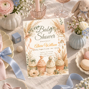 Rustikale Boho-Baby-Party Einladung