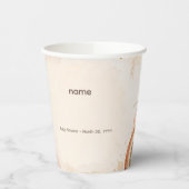 Rustikale Boho-Baby-Shower-Papiertasse Pappbecher (Links)