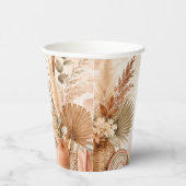 Rustikale Boho-Baby-Shower-Papiertasse Pappbecher (Rechts)