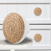 Rustikale Boho Beach Tropeninsel Woven Wicker Keramikknauf