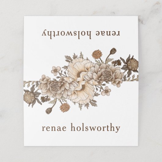 Rustikale Boho-Begleitkarten, Holzlandhochzeit Platzkarte (Außenseite Aufgefaltet)