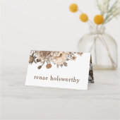 Rustikale Boho-Begleitkarten, Holzlandhochzeit Platzkarte (Rückseite)