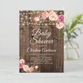 Rustikale Boho Bläschen-Schnürsenkel Kinderdusche Einladung (Stehend Vorderseite)