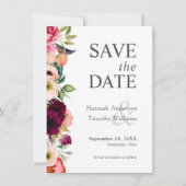 Rustikale Boho Bloral Wedding Save the Date (Vorderseite)