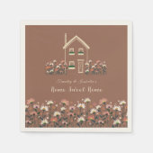 Rustikale Boho-Blumen-Housewarming-Party im Herbst Serviette (Vorderseite)