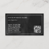 Rustikale Boho-Blumen-Kamera-QR-Code-Fotografin Visitenkarte (Rückseite)